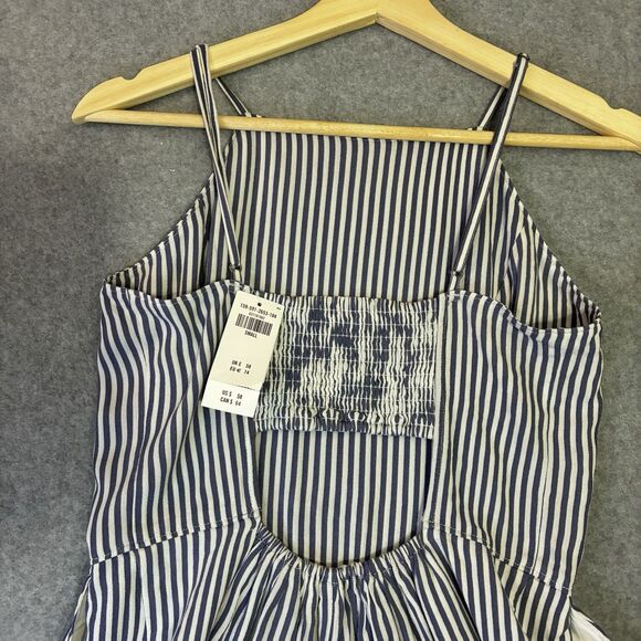Abercrombie & Fitch Women’s Blue/White Stripe Romper Size S Sleeveless One-Piece - Picture 6 of 7